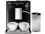 Melitta Caffeo CI E970-003, Kaffeevollautomat mit Milchbehälter, Zweikammern-Bohnenbehälter, One Touch Funktion,1.8 liters, pure black