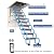 Automatic Loft Telescopic Ladder Remote Control Attic Folding Staircase Titanium Magnesium Alloy Pulldown Ladder for Ceiling