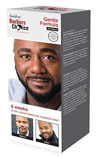 Godefroy Barbers Choice Beard & Mustache Color 3-Application Kit Jet Black (Pack of 4)