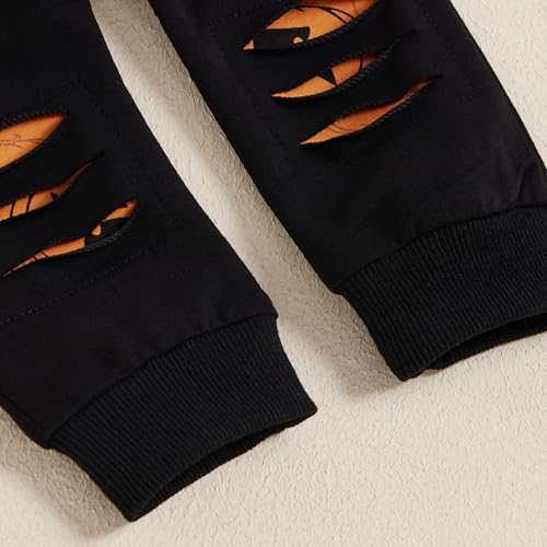 Finegoodwei Halloween Baby Boy Outfit Long Sleeve Letter Print Sweatshirt Pants Sets Fall Winter Pumpkin Clothes thumb #4