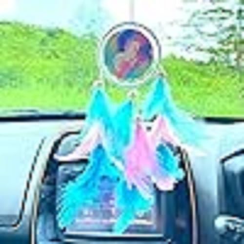 Dream Catcher for Home Decor, Gift, Wall Hangings, Meditation Room, Yoga Temple, Wind Chime & Car Feather Hanging (Pack of 1)