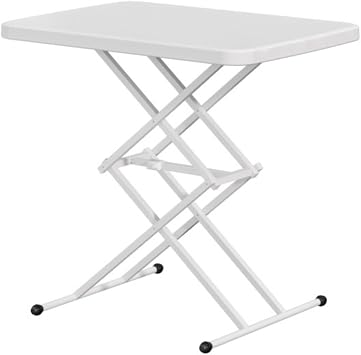Standing Desk, Elevating Desk, Table, Foldable, Adjustable Height, Standing Table, Convenient to Carry Blue, 1