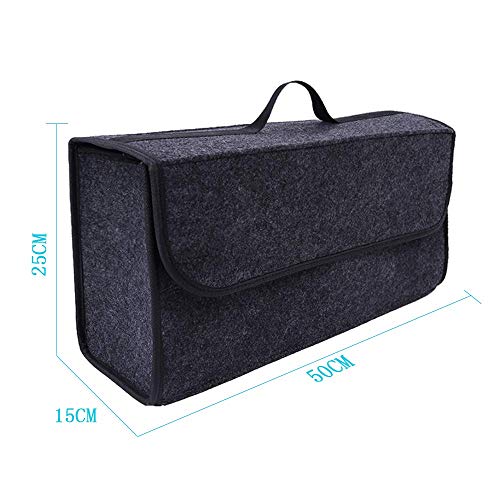 Image of Sulfar Car Soft Storage Box Trunk Bag Travel Storage Organizer Holder Car Accessories Deep Grey