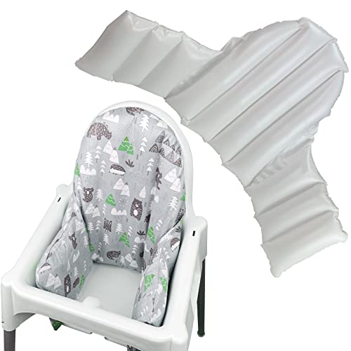 Rhinenet High Chair Cushion Cover Compatible With Ikea Antilop High Chair & Wooden High Chairs Inflatable Home Baby Cushion Cover Antilop High Chair Accessories (White) #TOP1