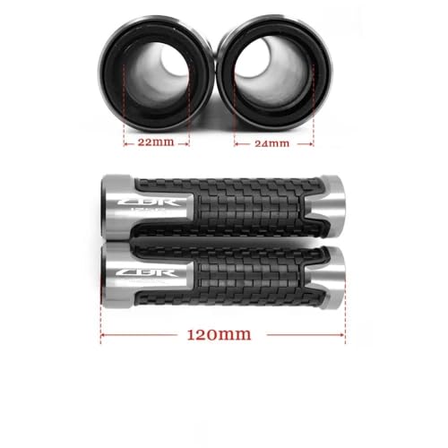 Puños NMAX 155 para viajes urbanos cómodos manillar de motocicleta de 22mm color plata 4