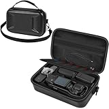 Boobowl Hard Case for DJI Osmo Pocket 3 Creator Combo, Portable Travel Storage Bag Fits Camera with Original Protective Cover, Battery Handle & Mic 2, Shockproof Organizer with Shoulder Strap - Black