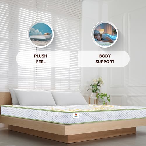 Image of Sleepwell Pro Spinetech Classic Mattress| Orthopedic Support | 3-Zoned Profiled Resitec Design | Quilted Top | Natural Latex | Double Size | 75x48x6 | 12 Yr Warranty