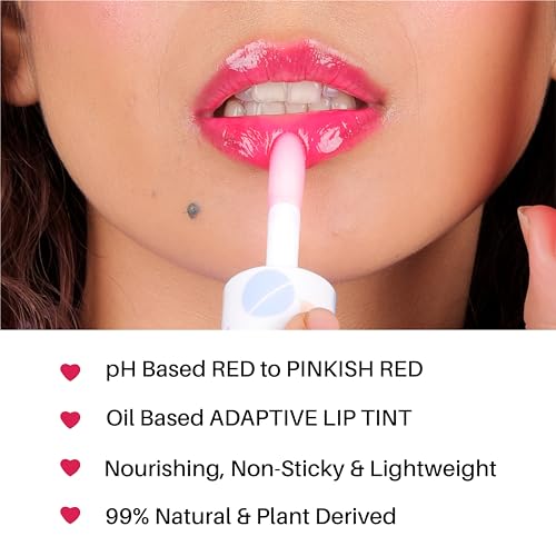 LAMIOR Ph Adaptive Glossy Lip Tint - Strawberry Punk | Colour Changing Ph Tint, Long-Lasting, Stain With Jojoba & Almond Oils, Non-Sticky High Shine Formula For Healing Chapped... - Image 3
