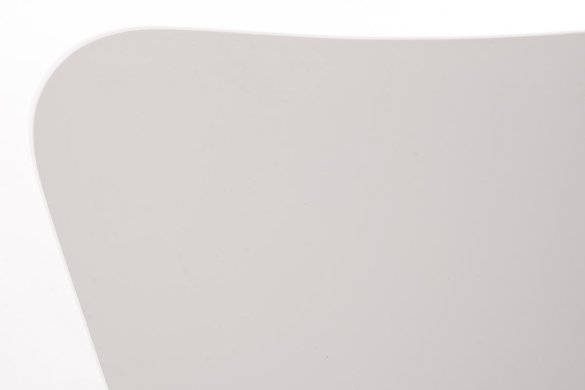 CLP Lot de 4 Chaises Empilables Calisto I Chaise De Visiteur avec Piètement Stable en Métal Chromé I Chaise pour Zone D'Attente, Couleur:Blanc