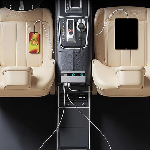Cable retráctil tipo C para carga rápida de teléfono de coche doble usb 2