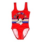 Color: rojo Bañador Trajes Una Pieza Niña Minnie Mouse Disney  Rojo  2-3-4-5-6 Años (6 Años)