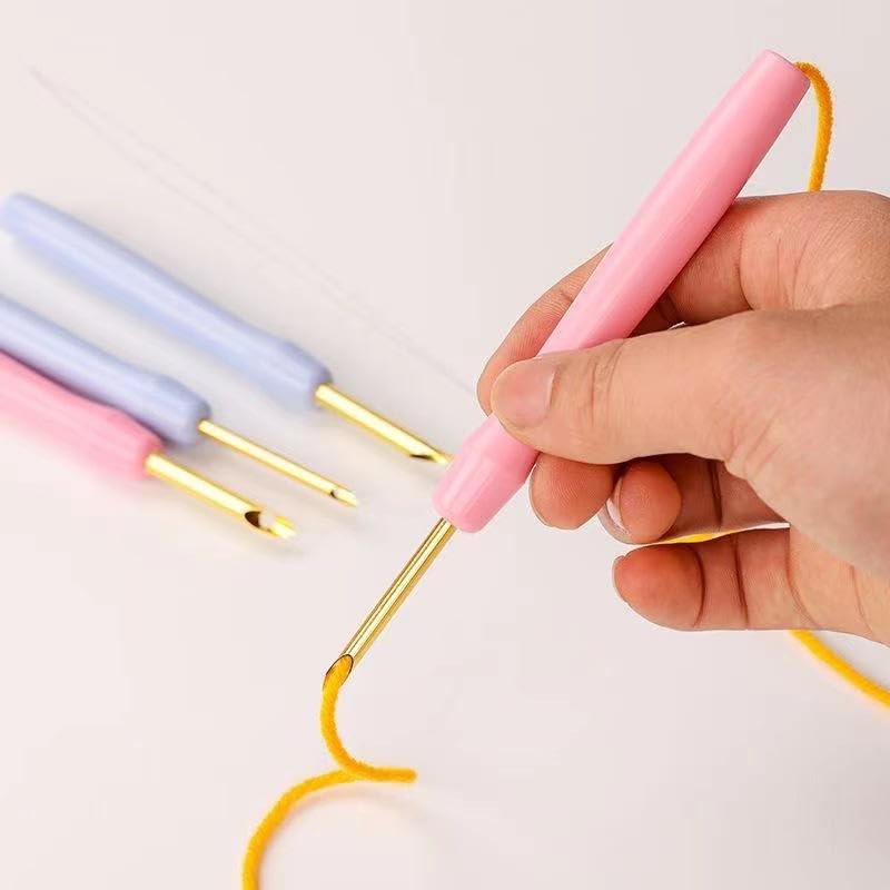 Gemsy Punch Needle Embroidery Pen Set, DIY Craft Tool with Threader, Beginner-Friendly Sewing Kit, Multicolor