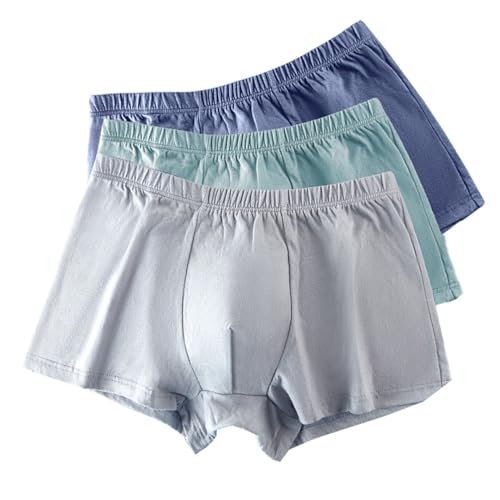 L-8XL Plus Size Men's Boxer Briefs 100% Cotton Underwear Set Boxer Shorts Loose Panties Underpants (Color : 3A pcs, Size : 8X-Large)