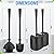 UMIEN Toilet Brush and Plunger Set 18-in - Updated 2025 No-Rust - Stainless Steel Design - Long Handles - with Freestanding Canister (Matte Black)