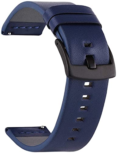 Bracelet en cuir véritable 20mm avec finition artisanale pour montre
