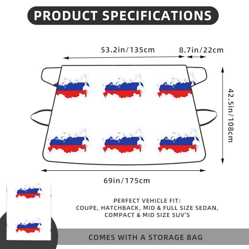 Protector de parabrisas para evitar hielo en coche con mapa ruso 5