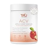 TRU Supplements ACV, Apple Cider Vinegar, Organic ACV with The Mother, Improves Digestion and Skin Health, 45 Servings, 1000mg