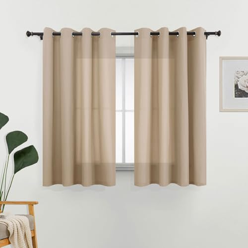 L.Z.E Non-See-Through Curtains Sand Beige