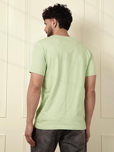 Image of WROGN Men's 100% Cotton T-Shirt | Chest Graphic Print | Slim Fit