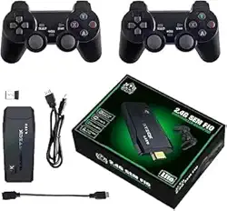 Console Retrô Game Stick Lite 4K HDMI 64GB com 20.000 Jogos Clássicos + 2 Controles Sem Fio 2.4GHz – Plug & Play, Alta Definição, Gráficos Vibrantes e Diversão para Toda Família