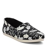 TOMS Women's Alpargata Recycled Cotton Canvas Loafer Flat, Black, 5.5