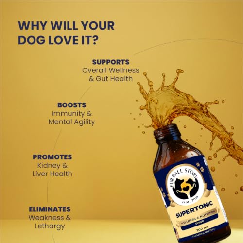 Image of FUR BALL STORY Supertonic Multivitamin Syrup for Dogs & Cats | Pet Immunity & Energy Booster Supplement | Supports Liver, Kidney & Overall Health | with Moringa, Ashwagandha & 10+ Superfoods 200ml