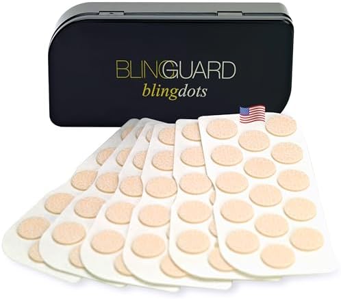 BlingDots 90 Patch - Made in USA - Earring Robe Support & Stabilizer Disc for Hanging Earrings, Heavy Earring Lifts, Piercing Lobe Relief, Memory Foam