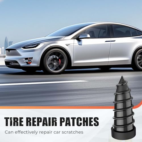 Image of PUSKIU Tire Repair Rubber Nail Kit with 2 Sizes, Screw in Tire Plugs Rubber Screws, Tire Repair Screws for Tubeless Tires, Fast Emergency Tire Repair for Car Motorcycle Bike Truck (20 Pcs)