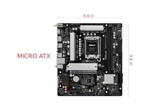 Image of ASRock B860M-X Gen5 WiFi LGA1851 Micro-ATX Motherboard, Supports Intel Core Ultra Series 2 Processors, DDR5 9066+(OC), PCIe 5.0 x16, WiFi 6E, 2.5G LAN