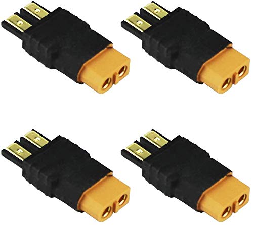OliRC 3pcs XT90 Female to Traxxas TRX Male Connector Adapter Cable - 12awg 5cm Wire(C47-3