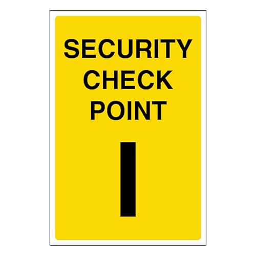 Signalisation point de contrôle de sécurité durable en aluminium 3mm