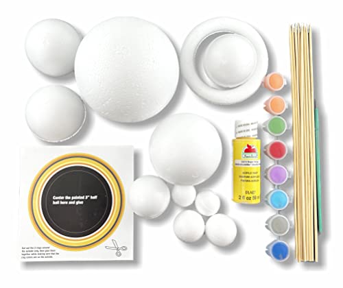Smoothfoam Unpainted Solar System Kit W/Paint & Brushes