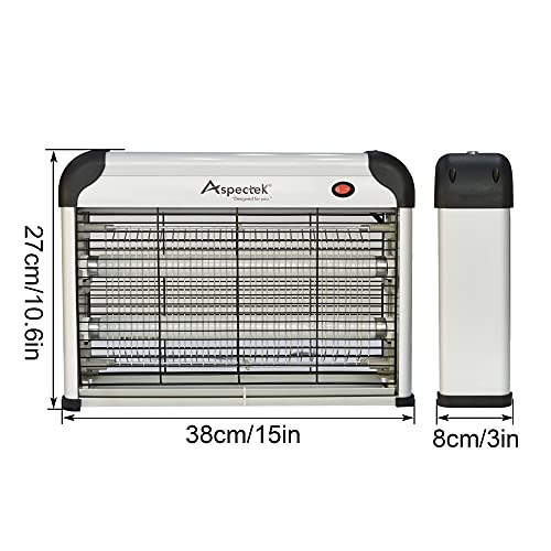 ASPECTEK Lampe UV Anti Insectes Volants. Tue-Mouche Destructeur d' Insectes Electrique 20W. Lampe Anti Moustique Electrique (Lampe Moustique) ASPECTEK Lampe UV Anti Insectes Volants. Tue-Mouche Destructeur d' Insectes Electrique 20W. Lampe Anti Moustique Electrique (Lampe Moustique)