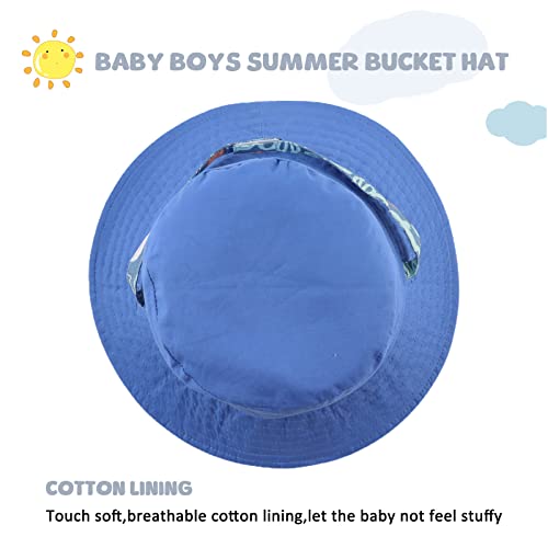 Summer Baby Sun Hat Infant Toddler Bucket Hats for Boys UPF 50+ Kids Boy Beach Hat 0-4 Years3