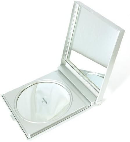 Fancy Metal Goods Bathroom/Travel Mirror with True Image, Silver