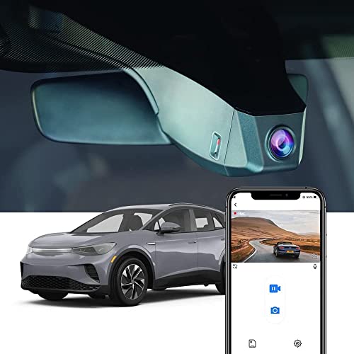 Fitcamx USED 4K Dash Cam Adapts for Volkswagen ID.4 2021-2025 & Audi Q4 e-tron Sportback 2022-2026, OEM Factory Look, 2160P UHD Video, WiFi & APP, Loop Recording, G-Sensor, Easy to Install, NO SD Card