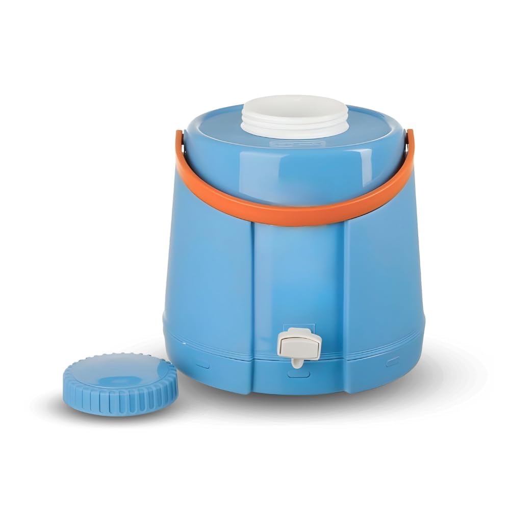 Paluplus Thermos Dispenser Termico Portatile con Rubinetto, Misura 29,3x27x27,5 cm e Capacità 5,6 Litri, Contenitore con Chiusura di Sicurezza e Maniglia, per Bevande Fredde e Calde, Made Italy -659
