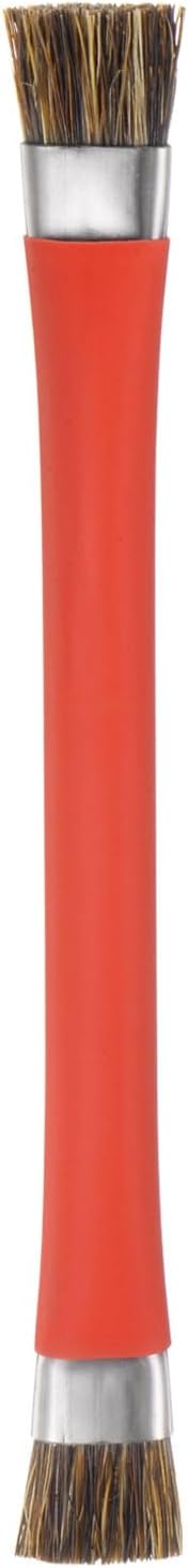 Double-Head Phone Motherboard IC Cleaning Brush 12x15mm Bristles Hair Anti-Static ESD Brush Cleaner for Computer Phone, 148mm Length, Red
