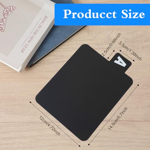 26 Stück Schallplatten Trenner für Regal Schallplatten-Trennblätter A-Z Alphabet-Trennwände CD-Plattenhalter Karteikarte Schallplatten-Organizer mit Alphabet für Alben Datei, Schwarz