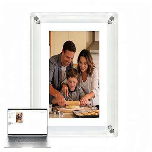 Acrylic Digital Photo Frame 5 Inch, 4G Storage Electronic Picture
