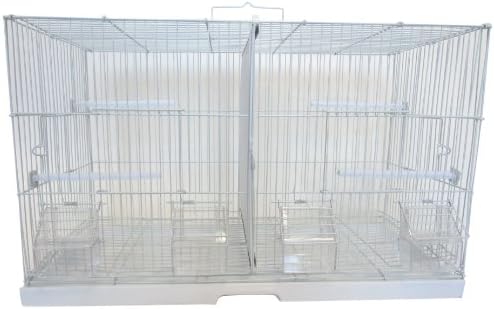 YML 3/8-Inch Canary Finch Breeding Cage 2414, Small, White