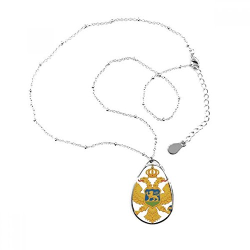 Collier Monténégro pendentif goutte d'eau idéal pour un cadeau culturel unique