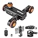 Neewer 3-Roues Motorized Camera Video Auto Dolly Car avec télécommande sans fil 3 vitesses + rotule à profil bas + clip de téléphone rotatif Compatible avec appareil photo reflex numérique 13 Pro Max