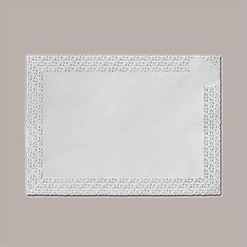 Lucgel Pizzi Centrini Sottotorta di Carta Antigrasso Rettangolari 400x500mm - 50 pezzi -