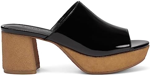 Aerosoles Women's CANIE Heeled Sandal, Black Patent, 8 | Image 1