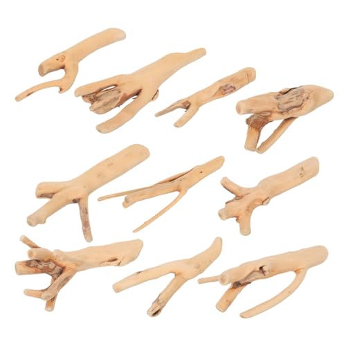 Parliky Natural Aquarium Driftwood 10pcs Real Driftwood Branch Fish Tank Decorations for Fish Keeping