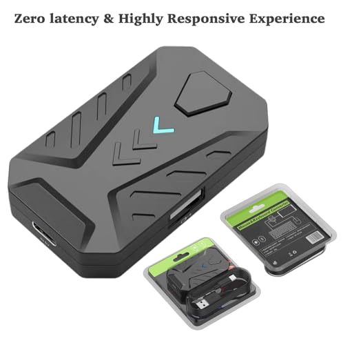 Image of One Handed Wired Gaming Keyboard and Mouse, 4 in 1 Mobile Game Combo Pack, Half Keyboard for Phone Gaming Controller with Mouse Converter Adjustable Phone Stand, Fast Charging, No Latency