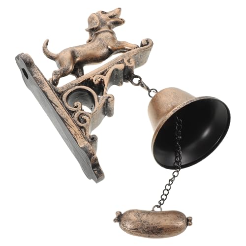 Tema animale accattivante: il divertente campanello a forma di animale con un realistico ornamento labrador conferisce un'atmosfera da campanello vintage per cani, aggiungendo interesse al tuo ingresso o all'arredamento della parete, campanello di benvenuto con serie di animali, campanello di benvenuto vintage con animali