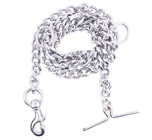 RvPaws Dog Chain Silver Grind, Dogs Leash Heavy Duty Dog Chain with Heavy Hook (L - 60inch) Dog Weight Up-to 20 Kg, for Medium Dogs (Chain No -8, Weight 500 GM) (B09W1J4GPS) Amazon Price History, Amazon Price Tracker
