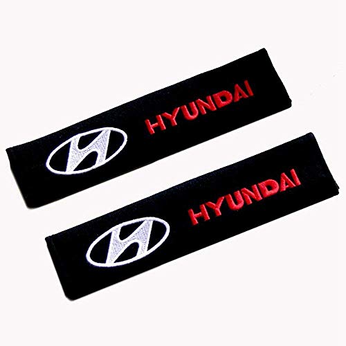 Altergo Seat Belt Covers for Hyundai Cars Embroidered Badge Adults and Children Shoulder Pad Opening - //coolthings.us